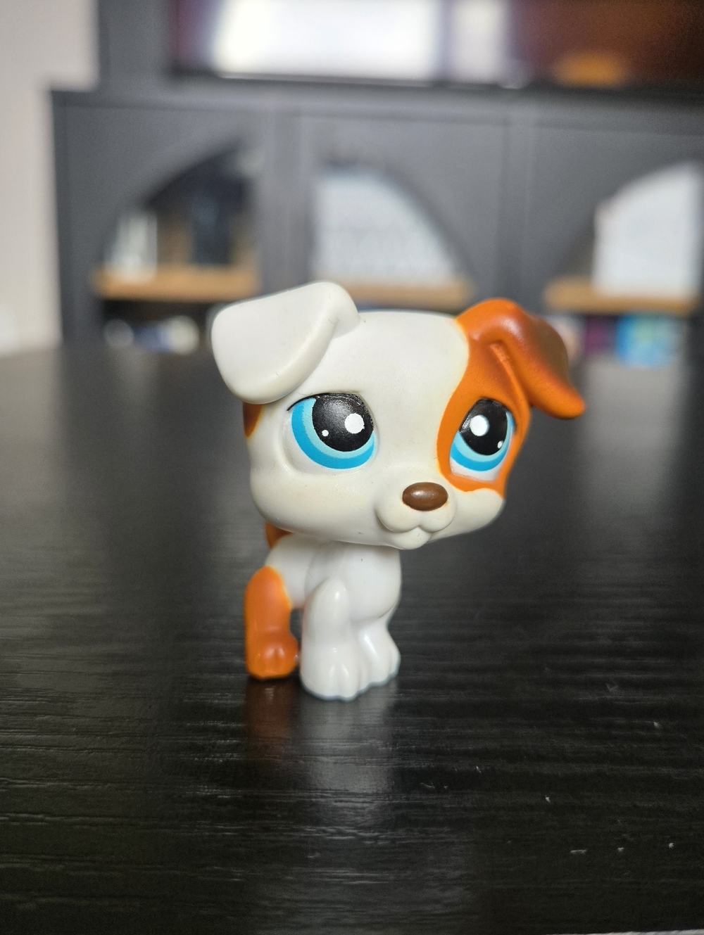 Littlest Pet Shop # 151 White Brown Jack Russell Dog Lps